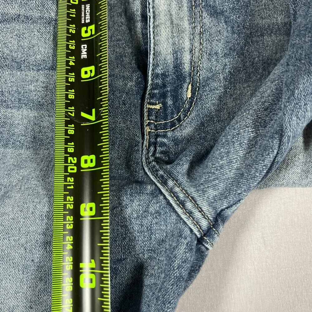 VIP Jeans Cargo Women 11/12 Blue Denim Cotton Stretch Whiskering Utility Pockets